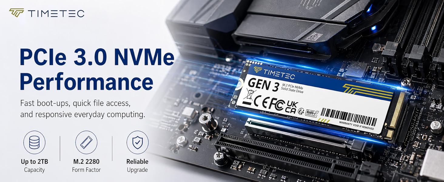 Amazon.com: Timetec 1TB SSD NVMe PCIe Gen3x4 8Gb/s M.2 2280 3D
